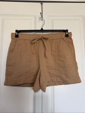 NWT LOFT outlet Tan Drawstring Shorts size L